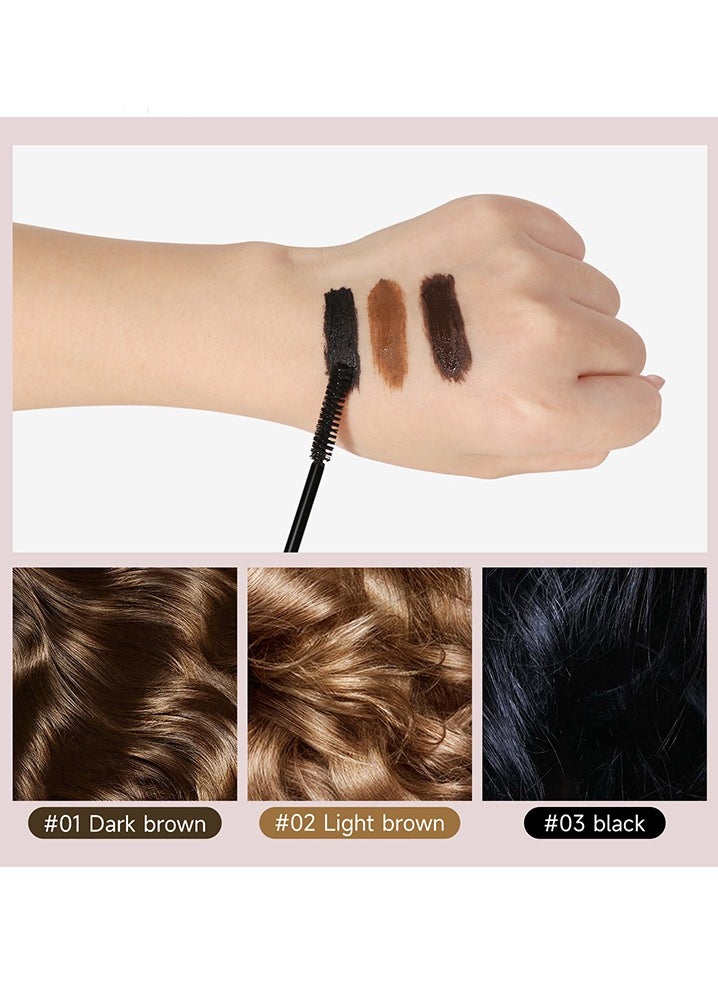Sheloves - Hair Touch-Up-Come with small brush head, cover white hair, sideburns, beard, hairline, hair seam, hair root complement, emergency black hair rod, men and women #01 Dark brown - Image 1