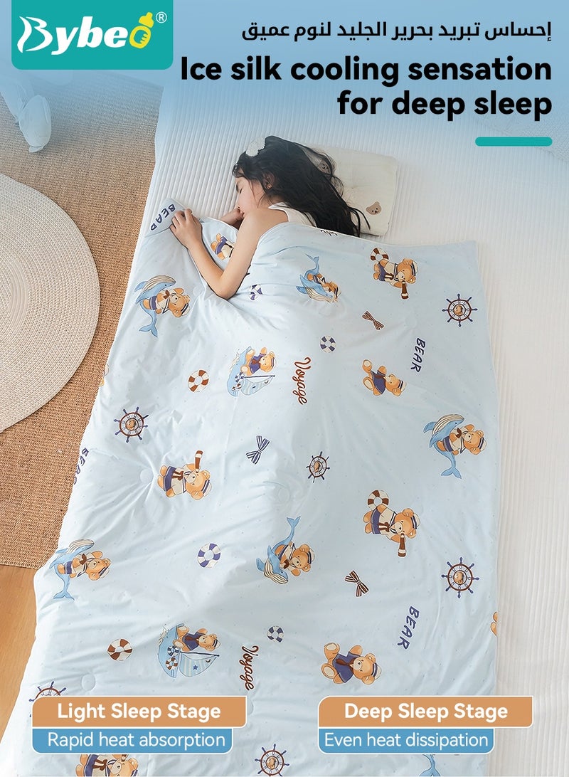 Bybeo Lightweight Baby Quilt, Soft Toddler Blanket, Kids Cooling Silk Summer Quilt for Boys and Girls, Sleep Blanket for Crib, Toddler Bed, Preschool, Daycare, Air-conditioned Room, and Kindergarten, Machine Washable Year-Round Bedding - Image 3