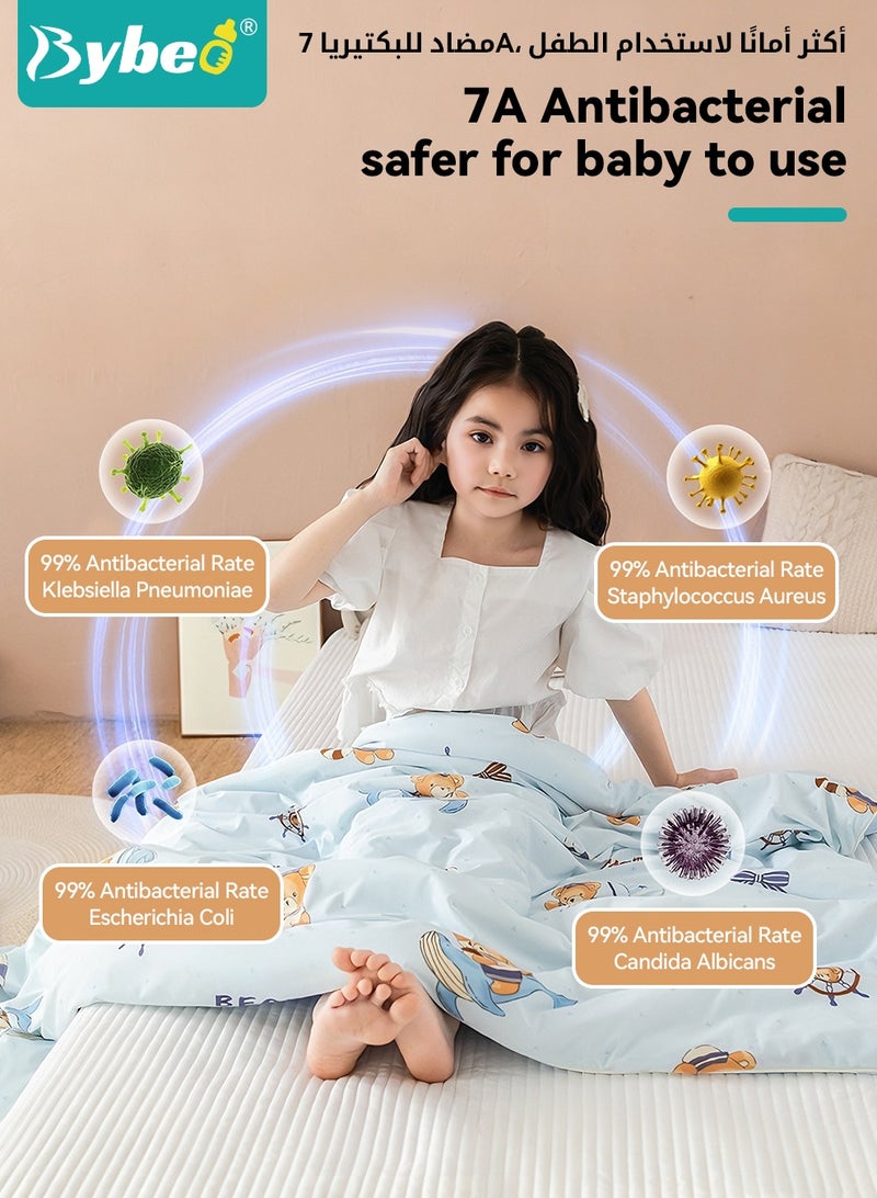 Bybeo Lightweight Baby Quilt, Soft Toddler Blanket, Kids Cooling Silk Summer Quilt for Boys and Girls, Sleep Blanket for Crib, Toddler Bed, Preschool, Daycare, Air-conditioned Room, and Kindergarten, Machine Washable Year-Round Bedding - Image 4