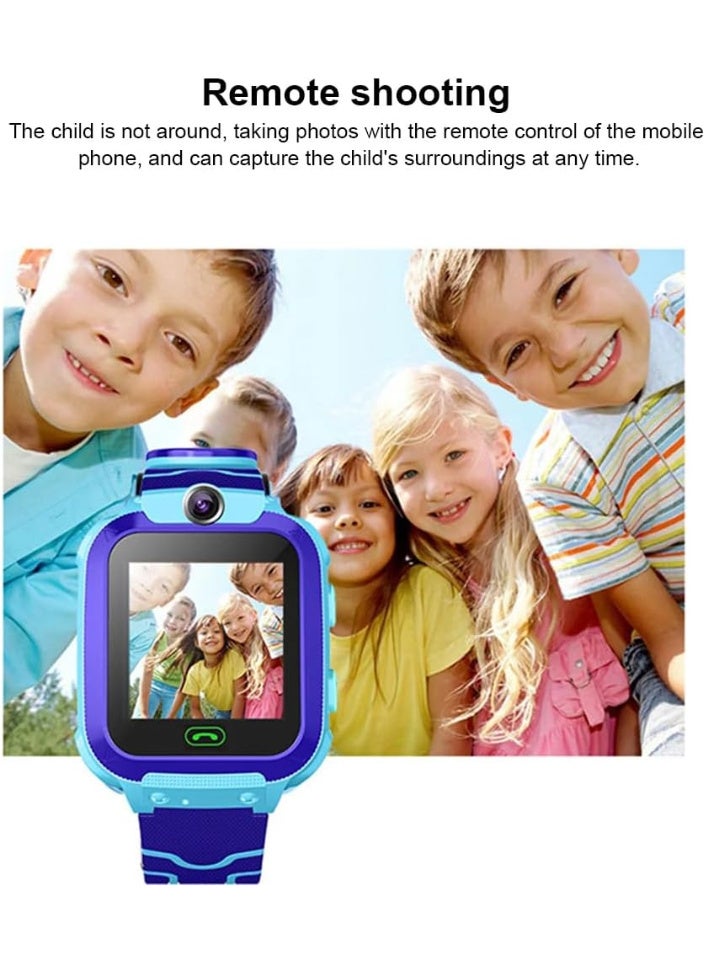 Next Store Q12 Kids Smartwatch with GPS, LBS, phone calls, color screen, SIM card support, real-time location tracking via mobile app, and a comfortable and safe design for children (Blue) - Image 2