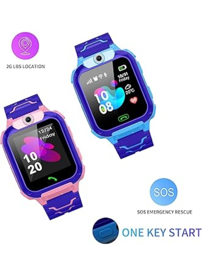 Next Store Q12 Kids Smartwatch with GPS, LBS, phone calls, color screen, SIM card support, real-time location tracking via mobile app, and a comfortable and safe design for children (Blue) - Image 4