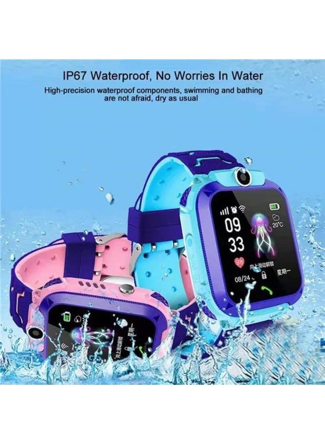 Next Store Q12 Kids Smartwatch with GPS, LBS, phone calls, color screen, SIM card support, real-time location tracking via mobile app, and a comfortable and safe design for children (Blue) - Image 5