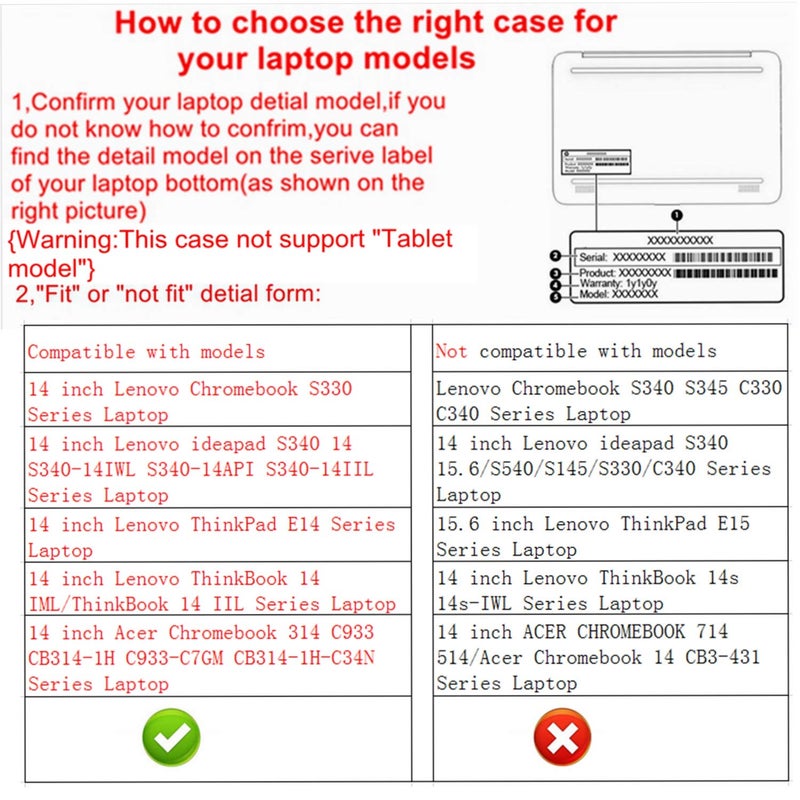 Alapmk Protective Case for Lenovo Chromebook S330/ThinkPad E14/ThinkBook 14/ideapad S340 14 S340-14API & for Acer Chromebook 314 C933 CB314-1H 14" Laptop[Not fit Chromebook C330 C340],Galaxy - Image 3