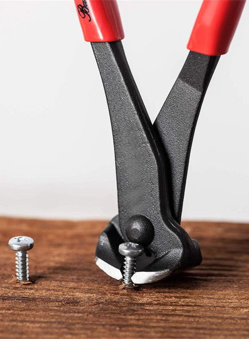 GGOOT 7Inch End Cutting Pliers High Carbon Steel Forged Flat Mouth Hardware Tools for Stripping, Nailing, Topping, Tight Line, Broken Line  - Image 3