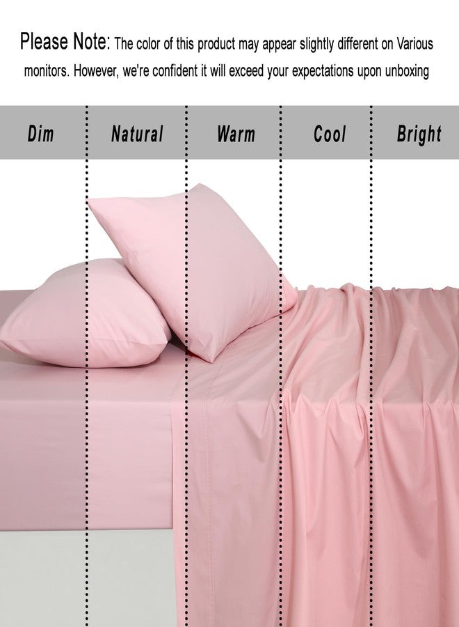 RUVANTI 100% Organic Cotton Sheets Queen Size, Percale Weave, GOTS Certified, 4-Piece Set, Deep Pocket 15", Crisp & Breathable, Soft Durable Bedding, Sábanas Algodón Orgánico -Peach Skin - Image 5