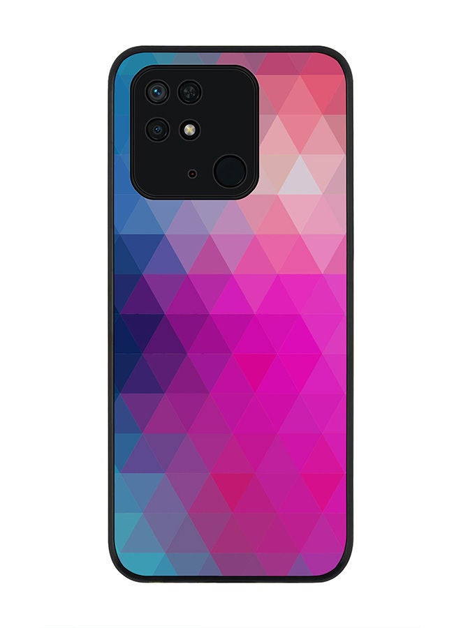 Stylizedd Rugged Black edge case for Redmi 10C 4G  Slim fit Soft Case Flexible Rubber Edges Anti Drop TPU Gel Thin Cover - Violet Prism - Image 1