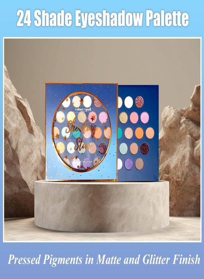 Profusion Cosmetics باليت ظلال العيون من بروفيوجن كوزمتيكس شوتينغ ستار 24 لون، أصباغ مضغوطة بتشطيب مطفي وبراق، ألوان قابلة للدمج لمكياج عيون مذهل - Image 2