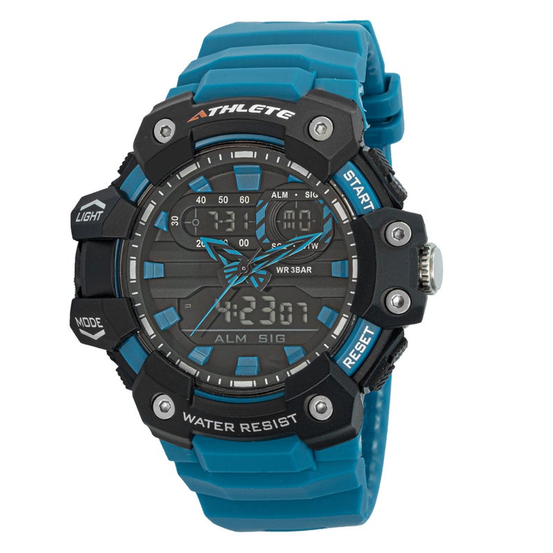 ELIZ ES8797G8NTT PU Case & Strap Analog-Digital Men's Watch