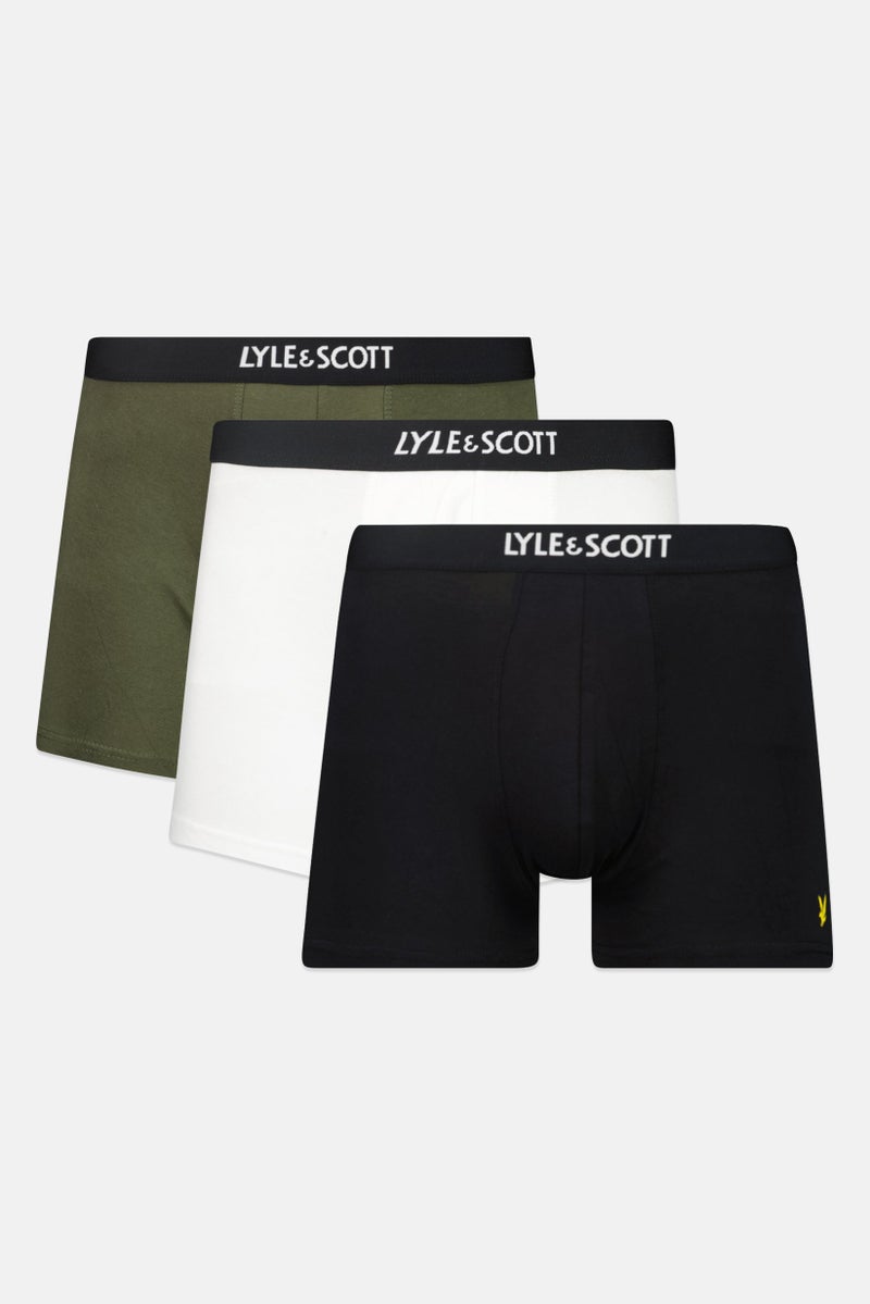 Lyle & Scott Men 3 Pieces Brand Logo Trunks, Multicolor - Image 1
