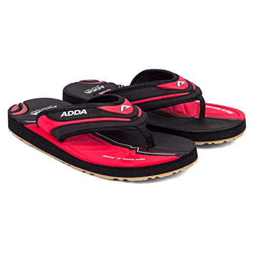 Adda Men's Black & Red Ethylene Vinyl Acetate Flip Flop - 9 UK - Image 2