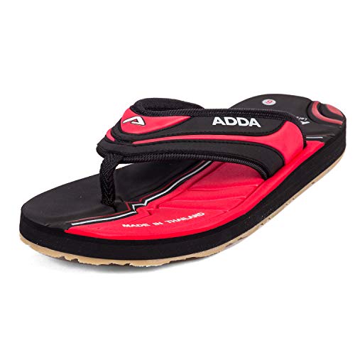 Adda Men's Black & Red Ethylene Vinyl Acetate Flip Flop - 9 UK - Image 3