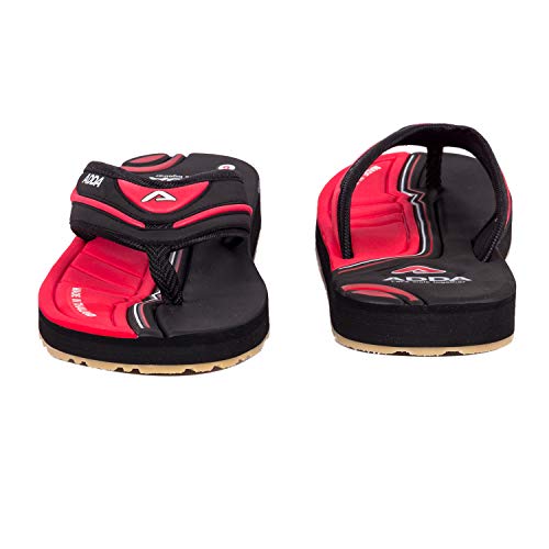 Adda Men's Black & Red Ethylene Vinyl Acetate Flip Flop - 9 UK - Image 5