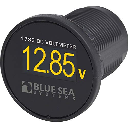 Blue Sea Systems 1733 Mini OLED DC Voltmeter Yellow