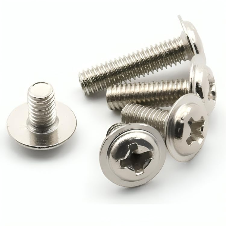 Rpi shop - M3 X 8mm Phillip Combi Washer Pan Head Screws, Combi (screw with washer), Fully Thread, Nickel Finish, Machine Thread, Quantity - 25 Pcs - Image 5