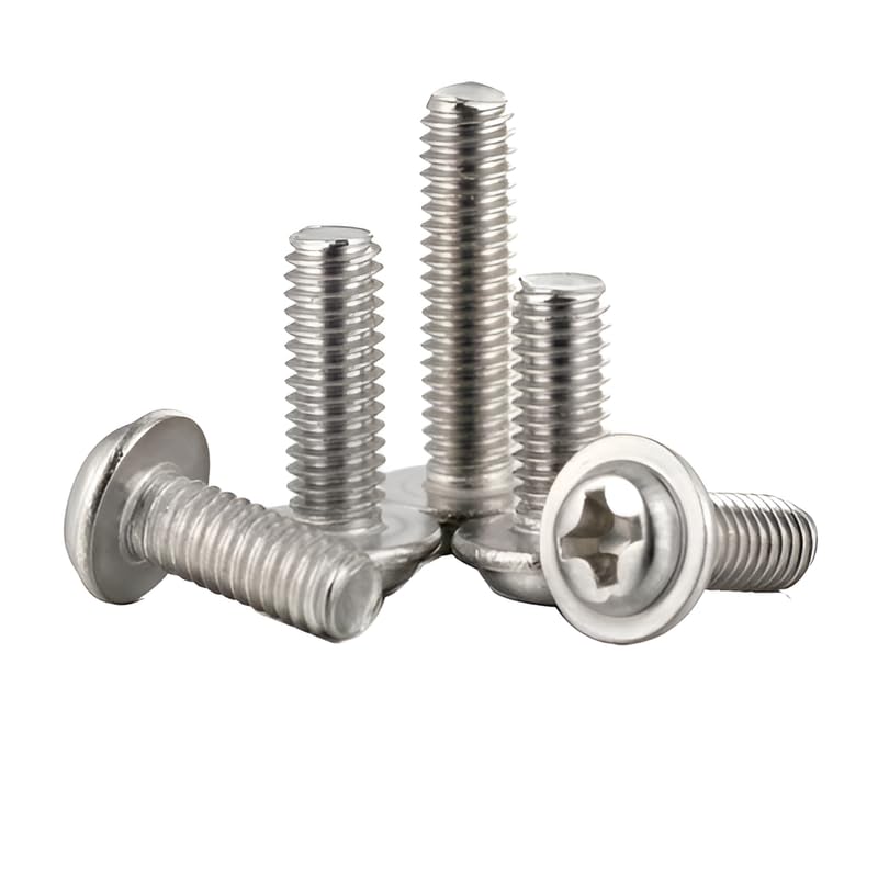 Rpi shop - M3 X 8mm Phillip Combi Washer Pan Head Screws, Combi (screw with washer), Fully Thread, Nickel Finish, Machine Thread, Quantity - 25 Pcs - Image 2