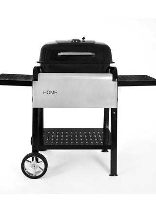 Large Charcoal Grill With 2 Racks Lid And Body : Black Enamel . Fire Bowl Size :60*46.5 Cm . Cooking Grid :56.5*45.5 Cm ,Chrome Plated. Warming Rack : Chrome Plated 50*24 Cm . Cooking Height :87 Cm. Trolley/Stand : Open Trolley With Bottom Shelf Other : Two Steel Sideboard Which Can Be Folded . Wheels : 2 Big Wheels. Assembled Size :127*66*105 Cm . - pzsku/Z900E38B43F222302BB29Z/45/1742728230/74831566-43f1-472d-802c-502fcd214742