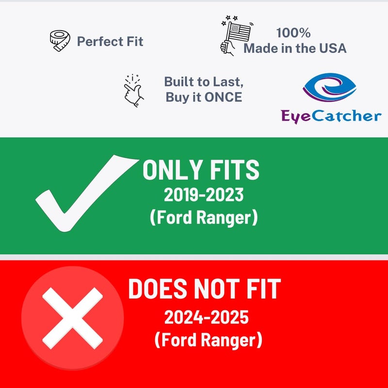 EyeCatcher Premium Tailgate Letter Insert Kit for 2019-2023 Ford Ranger (Matte Black) - Image 5