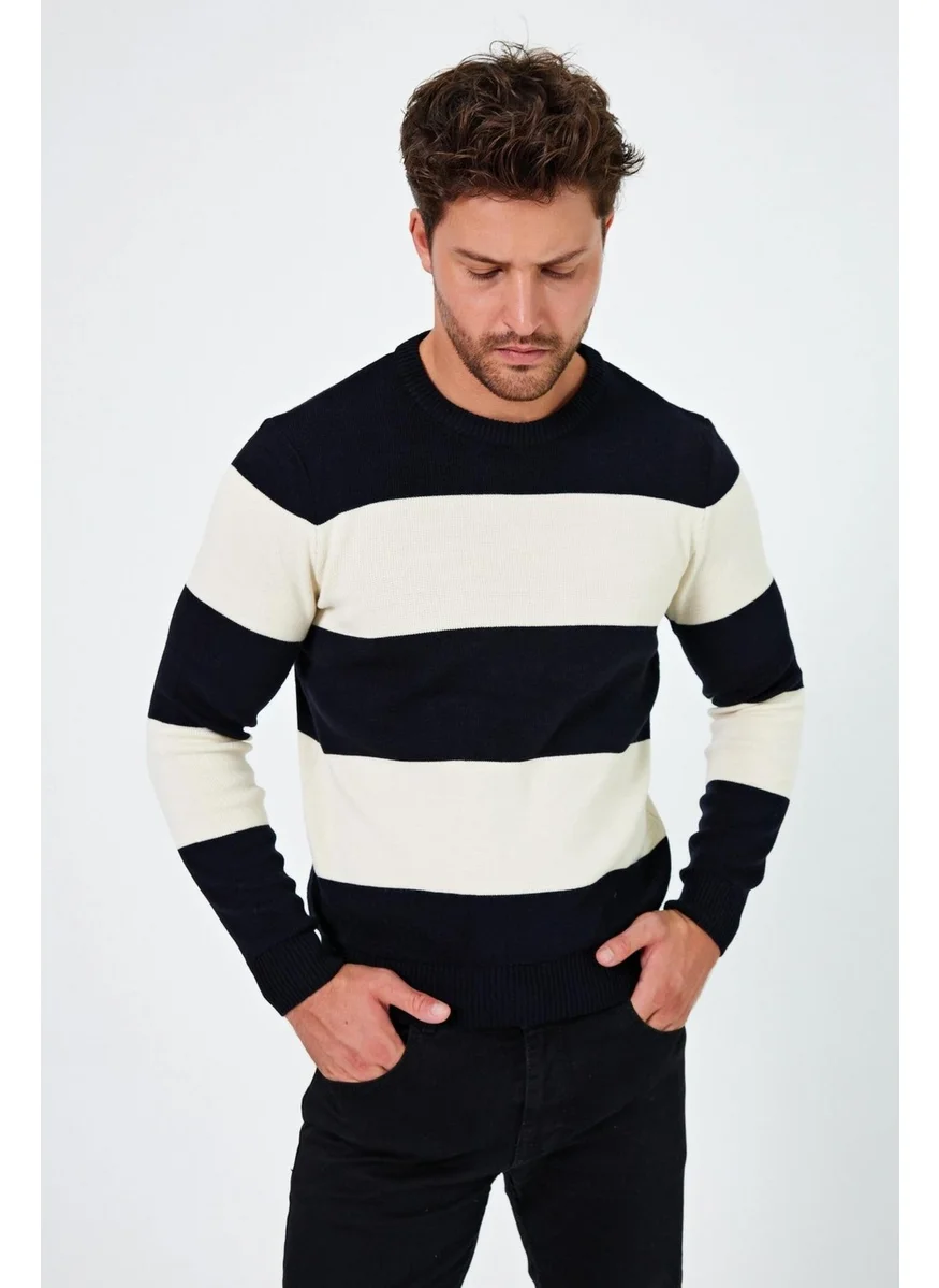 Alexander Gardi Alexandergardi Crew Neck Color Block Regular Fit Sweater (E24-EZE-08)