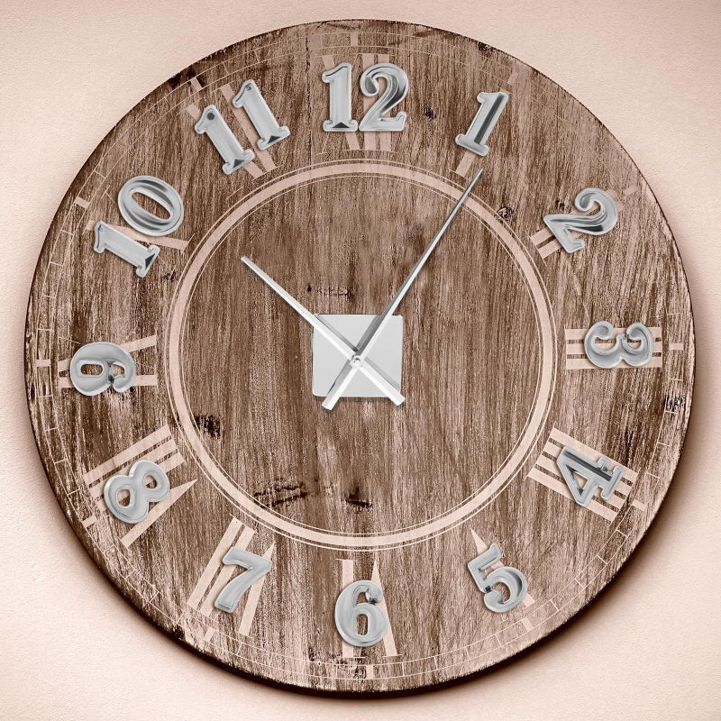 25 Sets Self Adhesive Clock Numbers Silver Arabic Numerals 12.8 x 5.2 CM Felt Decor Replace Parts - Image 4