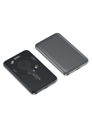 IQ TOUCH 15W Magnetic Wireless Power Bank – 5000mAh, 20W PD Fast Charging, Ultra-Slim Design, USB-C Input/Output, MagSafe Compatible Portable Charger, Black - pzsku/Z900E618B653F773015FDZ/45/1744806022/f47b750e-937b-4c63-8c81-7c3310380848