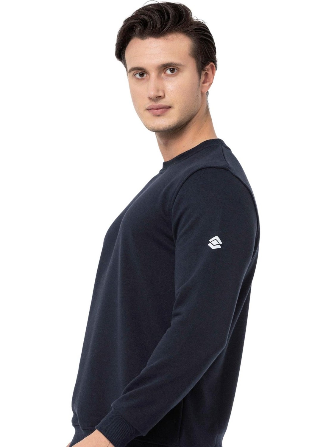 Scooter  Crew Neck Navy Blue Men's Sweatshirt M1515TL  - Image 2