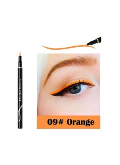 DNM Cat Eye Makeup Waterproof Neon Colorful Liquid Eyeliner Pen Make Up Comestics Longlasting Black Eye Liner Pencil Makeup Tools (orange)  - Image 2