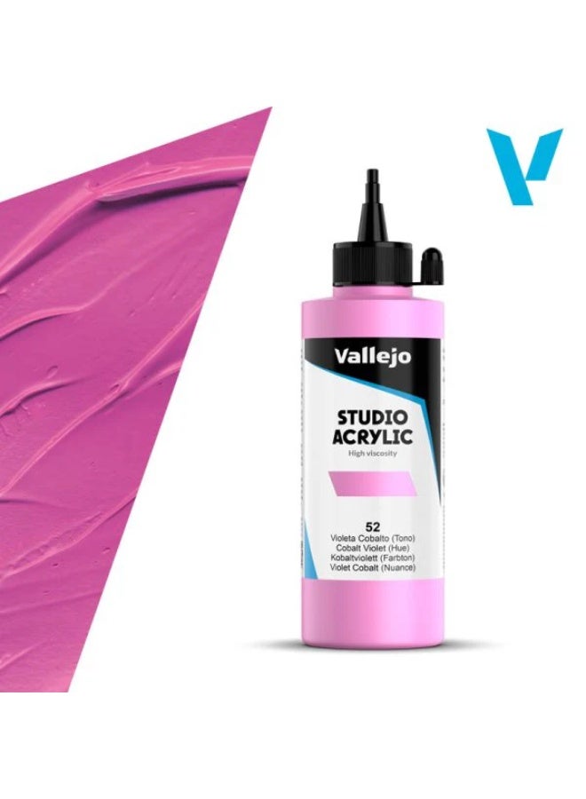 فاليجو ألوان أكريليك احترافية للفنانين والاستوديوهات - بنفسجي كوبالت (درجة لونية)، صبغة عالية، تغطية سلسة على القماش والخشب - ٢٠٠ مل