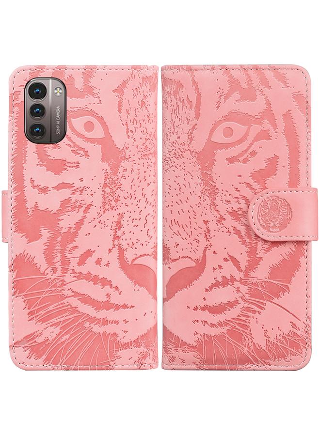 S-TOP Case For Nokia G21 / G11 Tiger Embossing Pattern Horizontal Flip Leather Phone Case - Image 1