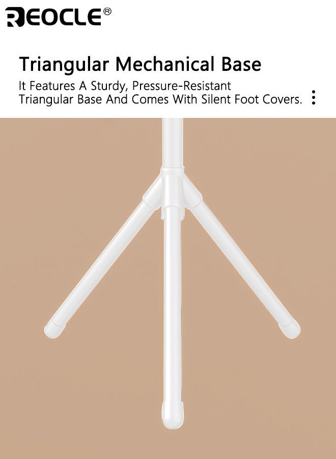 REOCLE Space-saving Coat Rack with Multiple Hooks Durable Plastic Free Standing Entrance Finisher Drying Rack Hang Clothes Hats Bags Suitable for Bedroom Living Room - Image 5