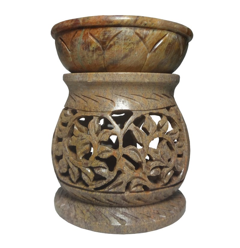 Avinash Handicrafts Avinash Handicrafts Stone Aroma Diffuser Matki Shape 10 cm - Image 1