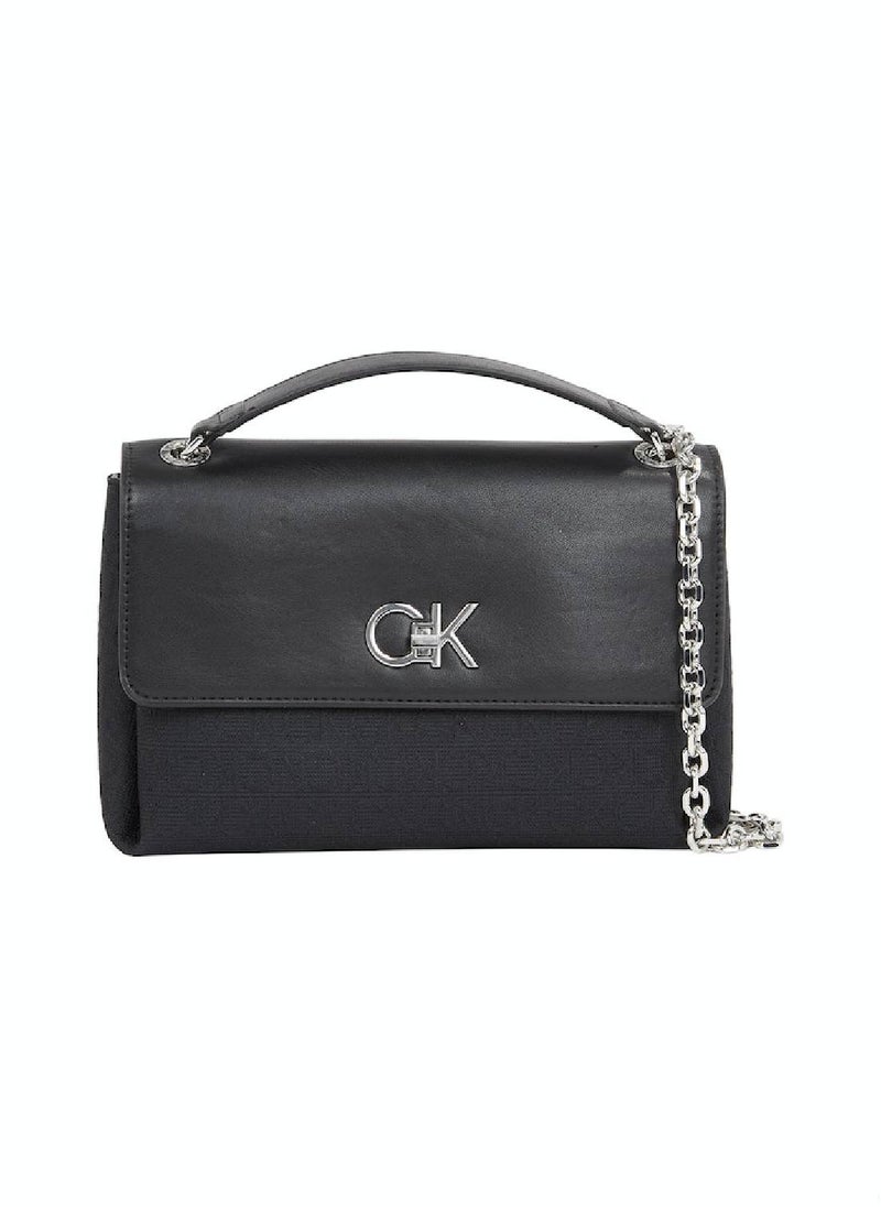 CALVIN KLEIN - Women's Shoulder Bag - Polyester, Black - Image 1