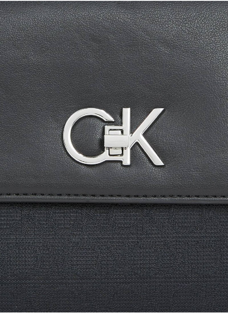 CALVIN KLEIN - Women's Shoulder Bag - Polyester, Black - Image 1