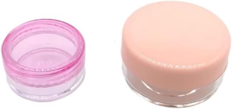 Lip Scrub Containers 60PCS Empty 2g - 20g Travel Small Colorful Covers Clear Plastic Cosmetic Pot Jars With Lids(Pink,2g) - Image 1