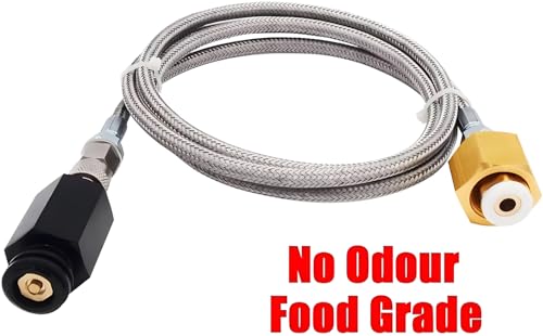 VaVoger Soda Machine Co2 Adapter with High Pressure Stainless Steel External Hose, CGA320 Co2 Tank Direct Adapter to TR21-4 Soda Water Machine Compatible with Jet Aqua Fizz(36 inch) - Image 5