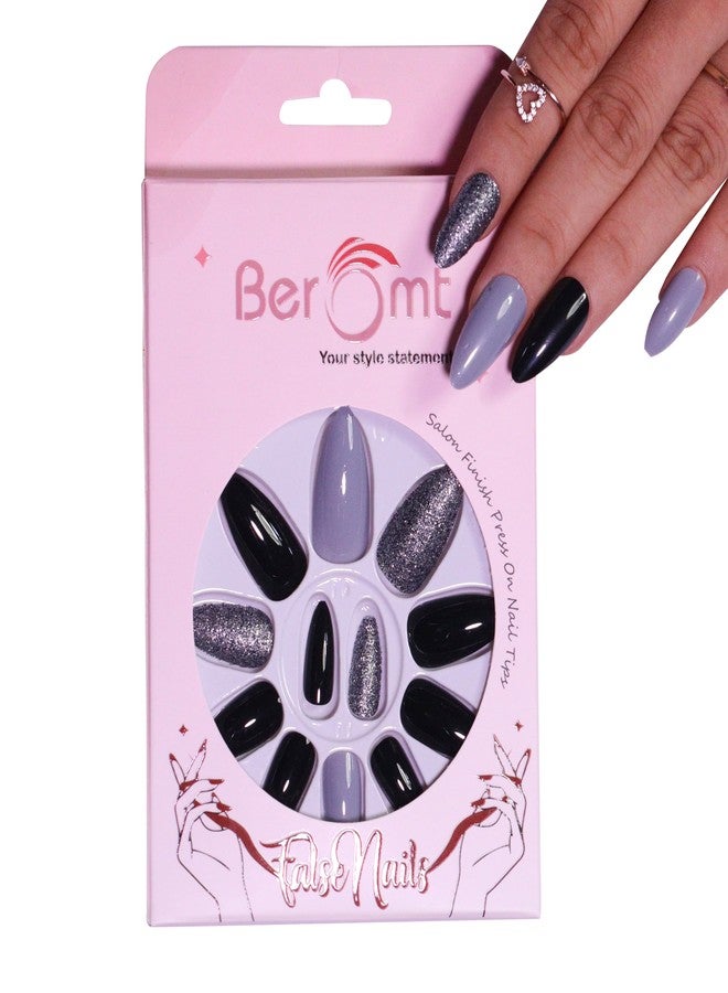 Beromt Practice Hand for Acrylic Nails, Flexible Adjustable False Fake Nail Training party fake nails with nail jewelry adhesive sticker included - BFN771BPN - Image 1