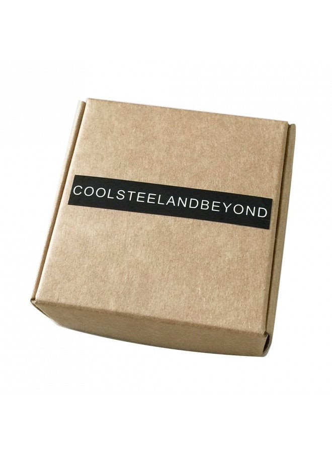 COOLSTEELANDBEYOND قرط دائري مغناطيسي أسود بحجم 14 مم للرجال والنساء - 2 قطعة، غير مثقوب، مشبك مزيف لقياس الأذن - Image 3