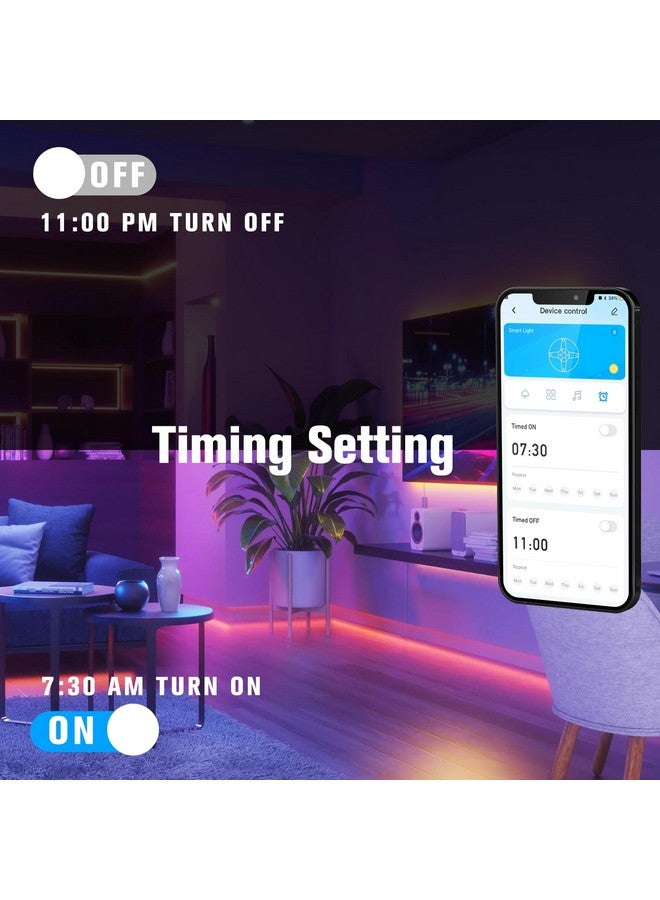 DAYBETTER LED Strip Lights 130ft Lights Strip for Bedroom, Desk, Indoor Room Bedroom Brithday Gifts RGB Decor with Remote and 24V Power Supply - Image 4