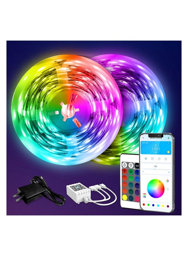DAYBETTER LED Strip Lights 130ft Lights Strip for Bedroom, Desk, Indoor Room Bedroom Brithday Gifts RGB Decor with Remote and 24V Power Supply - Image 1