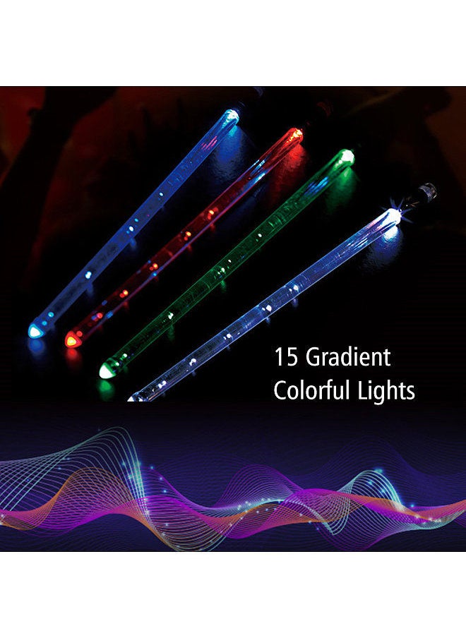 Generic - LED Light Up Drumsticks Jazz Drum Sticks 15 Gradient Colorful Lights USB Charging with ON/OFF Switch Drumstick Drum Set Accessories - Image 1