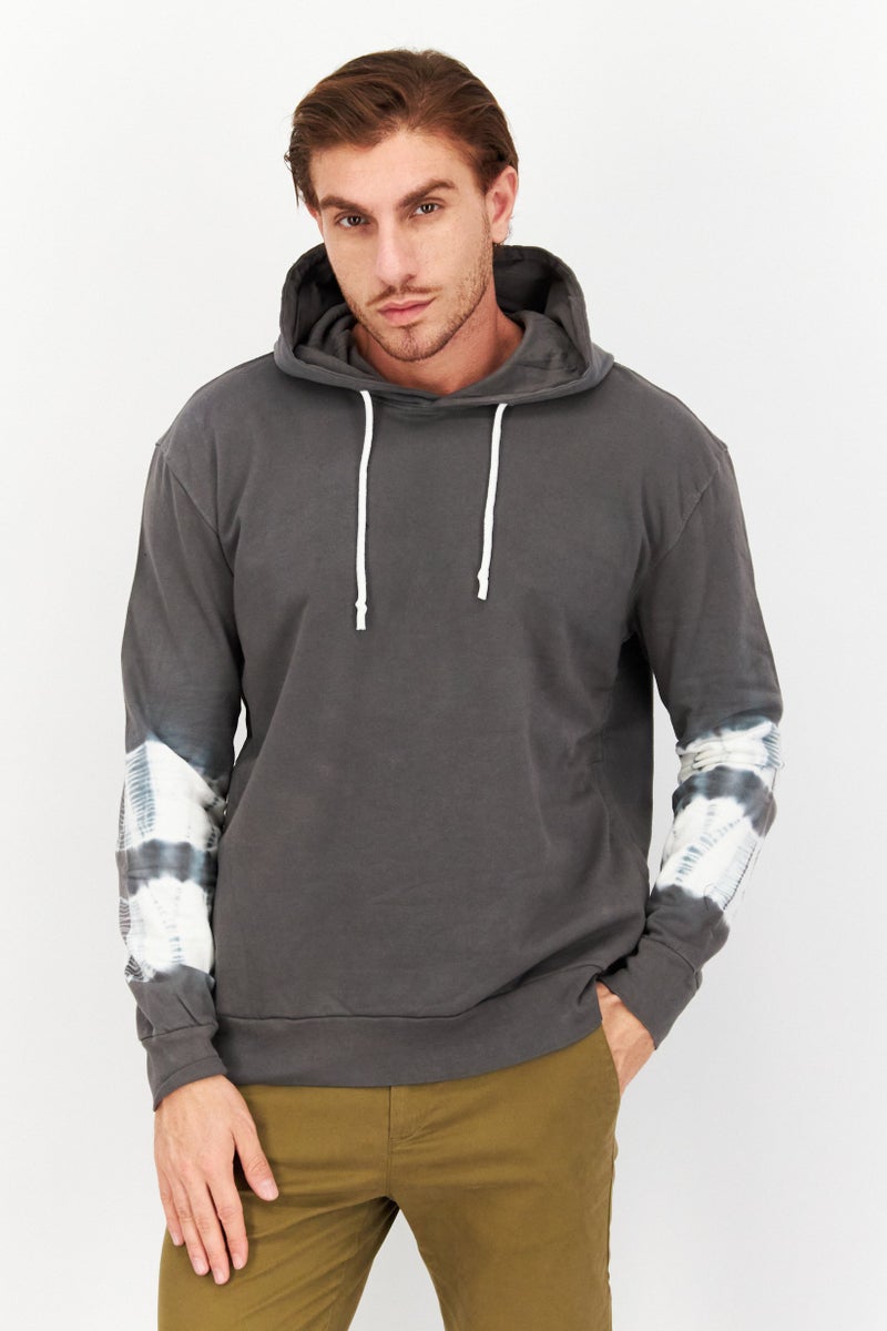 Sovereign Code سويت شيرت رجالي بغطاء رأس، رمادي - Image 1