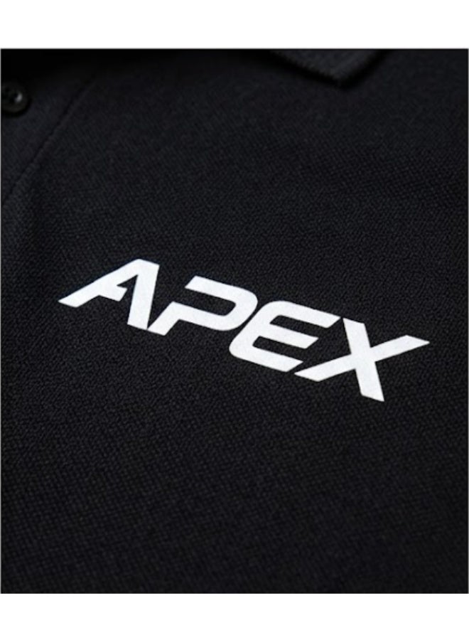 أبيكس تيشرت بولو رجالي كلاسيكي من أبكس (APEX) – قطن مريح ومسامي – لون أسود فخم - Image 3