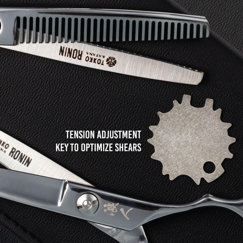 Tokko Ronin Hair Cutting Shears Set by Tokko Katana, Professional Scissor Kit, 6.5" Sharp Stainless Steel Regular & Thinning Haircut, Grooming Scissors for Barber, Hairdresser, Salon Professional, & DIY - Image 4