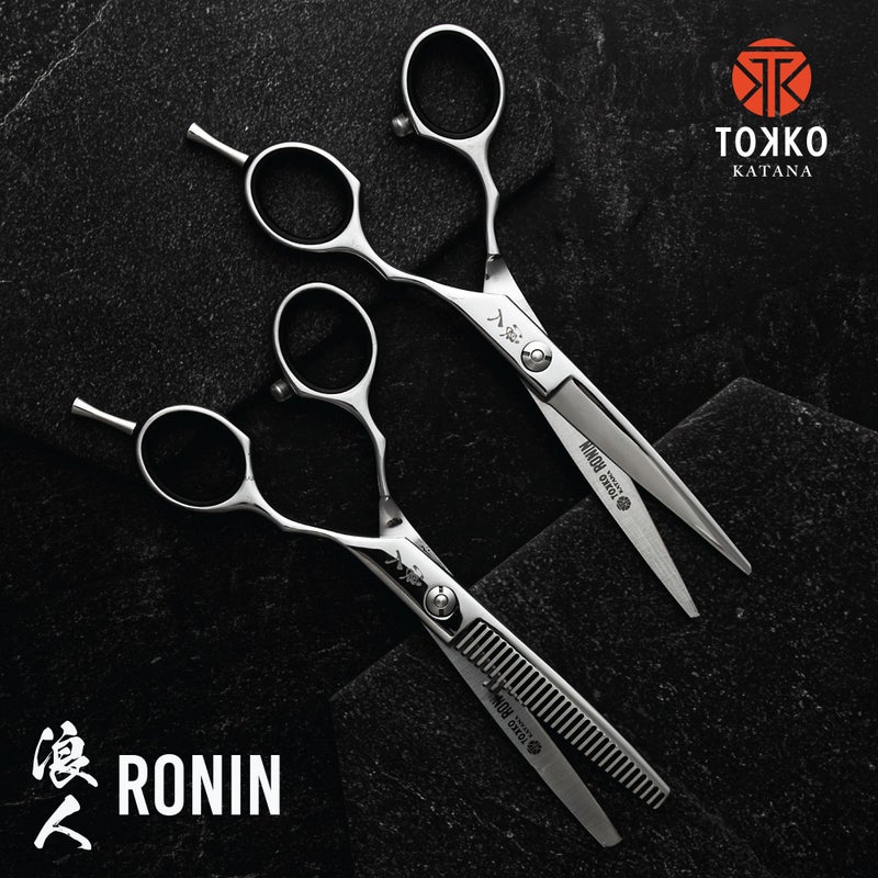 Tokko Ronin Hair Cutting Shears Set by Tokko Katana, Professional Scissor Kit, 6.5" Sharp Stainless Steel Regular & Thinning Haircut, Grooming Scissors for Barber, Hairdresser, Salon Professional, & DIY - Image 2