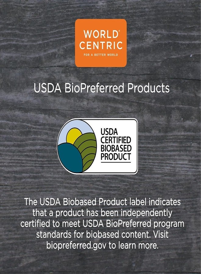 World Centric PLA Lids for Fiber Burrito Bowls, 8" Diameter, Clear, Plastic, 400/Carton - Image 3