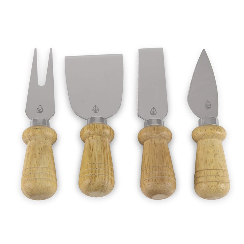 PICNIC TIME PICNIC TIME Mariner Lazy Susan Cheese Board and Tool Set - Charcuterie Board Set - Wood Cutting Board with Cheese Knives, (Parawood)  - Image 4