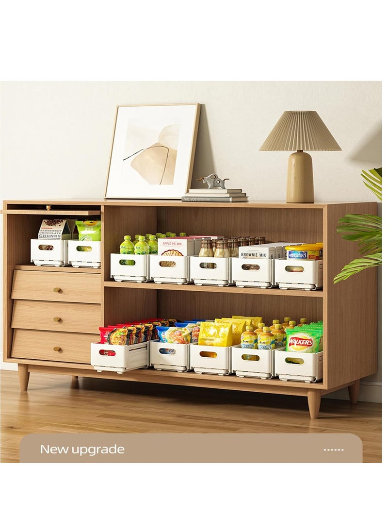 3 Pack Adjustable Expandable Large Capacity Plastic Drawer Organizer, Stackable Storage Box, Drawer Organizers Box, Wardrobe Clothes Organizers Bins, Kitchen Home Desktop Storage Box