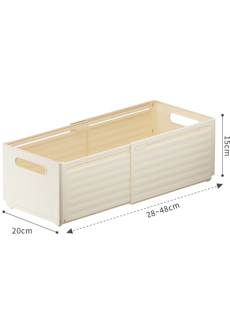 3 Pack Adjustable Expandable Large Capacity Plastic Drawer Organizer, Stackable Storage Box, Drawer Organizers Box, Wardrobe Clothes Organizers Bins, Kitchen Home Desktop Storage Box