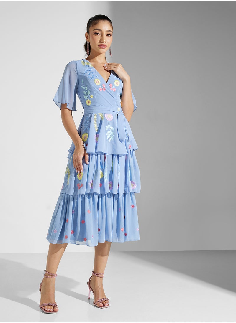 Frock and Frill Floral Tiered Dress  - Image 4