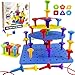VIPAMZ Counting Peg Board for Kids Toddler Stacking Toys 65 Pcs DIY Building Set Large Foam Board Occupational Therapy Toys Color Sorting Lacing Toy Montessori Tools Peg Puzzles for Toddlers 13 - Image 2