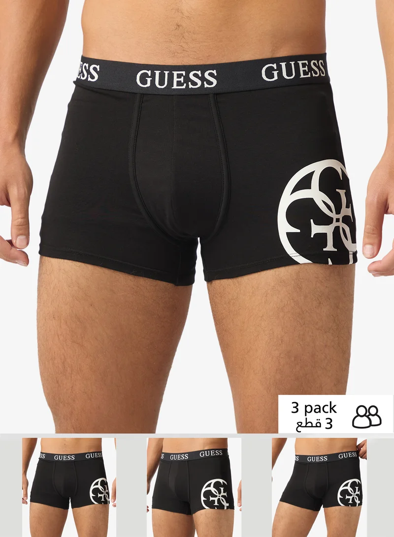 جس Placed Logo 3 Pack Boxer Trunks
